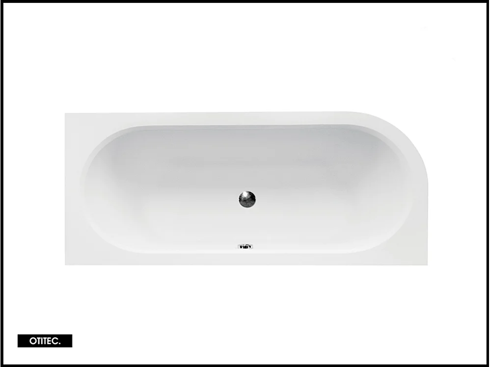 Baignoire Asymétrique sans Tablier - 180 x 80 cm - AVITA SANS TABLIER - DROITE - 1 REPOSE-TÊTE OFFERT