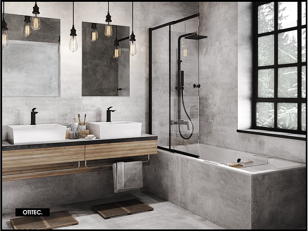 Baignoire Droite sans Tablier - 170 x 75 cm - QUADRO SANS TABLIER - REPOSE-TÊTE OFFERT