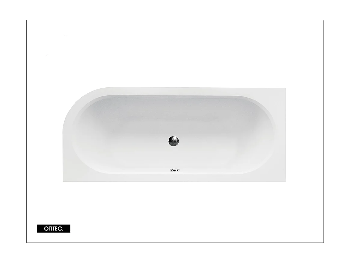 Baignoire Asymétrique sans Tablier - 150 x 75 cm - AVITA SANS TABLIER - GAUCHE - 1 REPOSE-TÊTE OFFERT