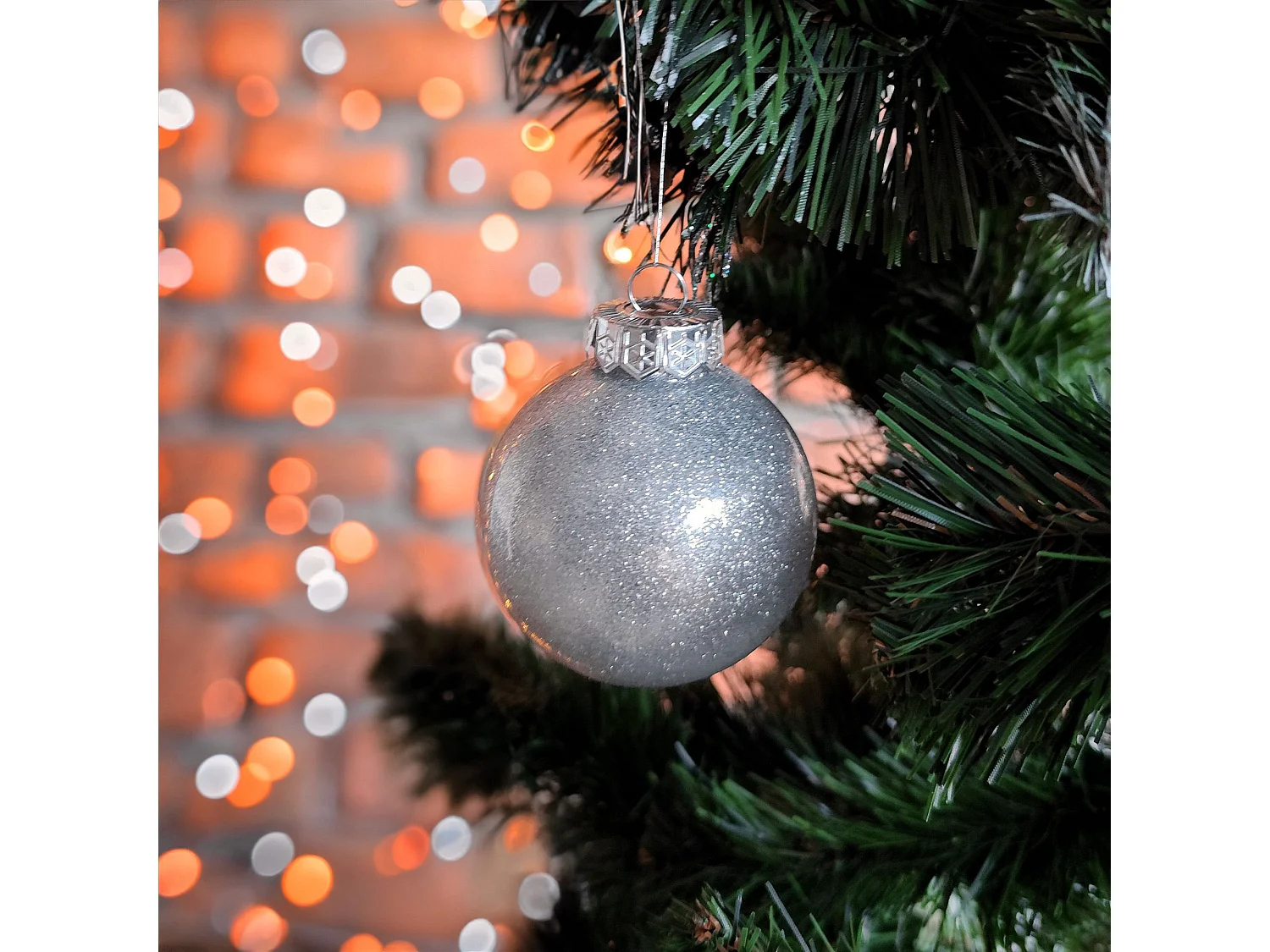 BOULES DE NOËL SYSD1688-064 30 PCS GRIS