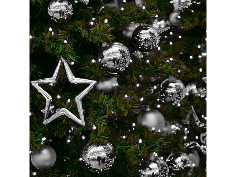 BOULES DE NOËL SYSD1688-064 30 PCS GRIS