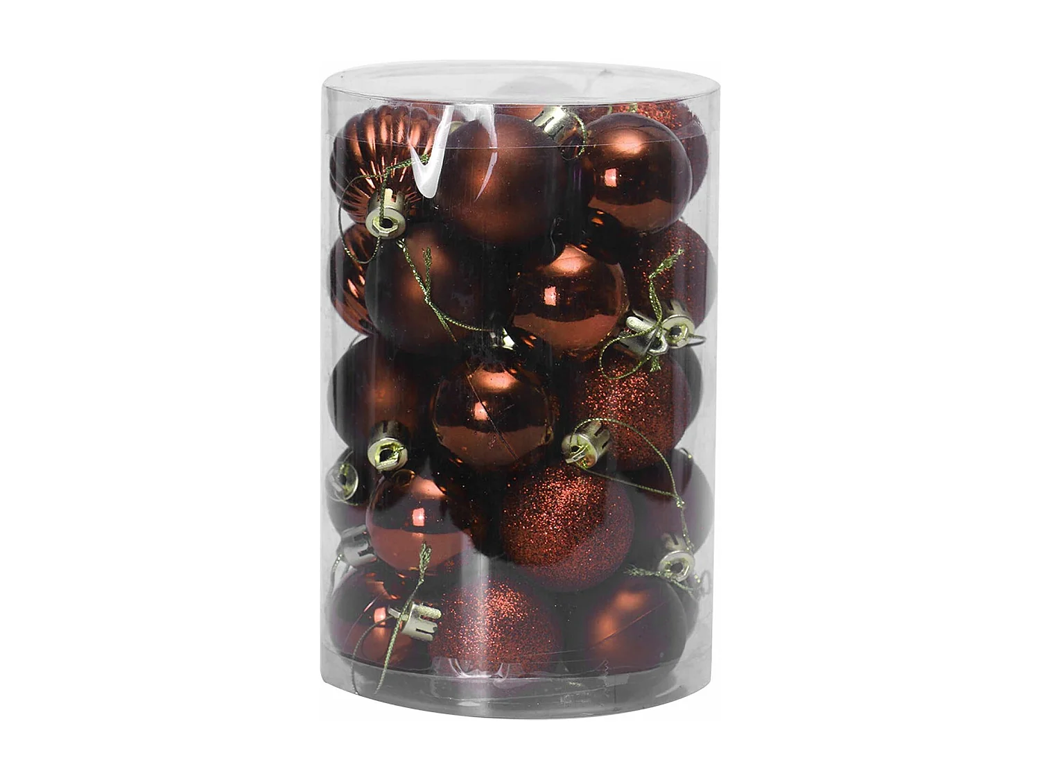 BOULES DE NOËL SYSD1688-038 34PCS BRUN MARRON