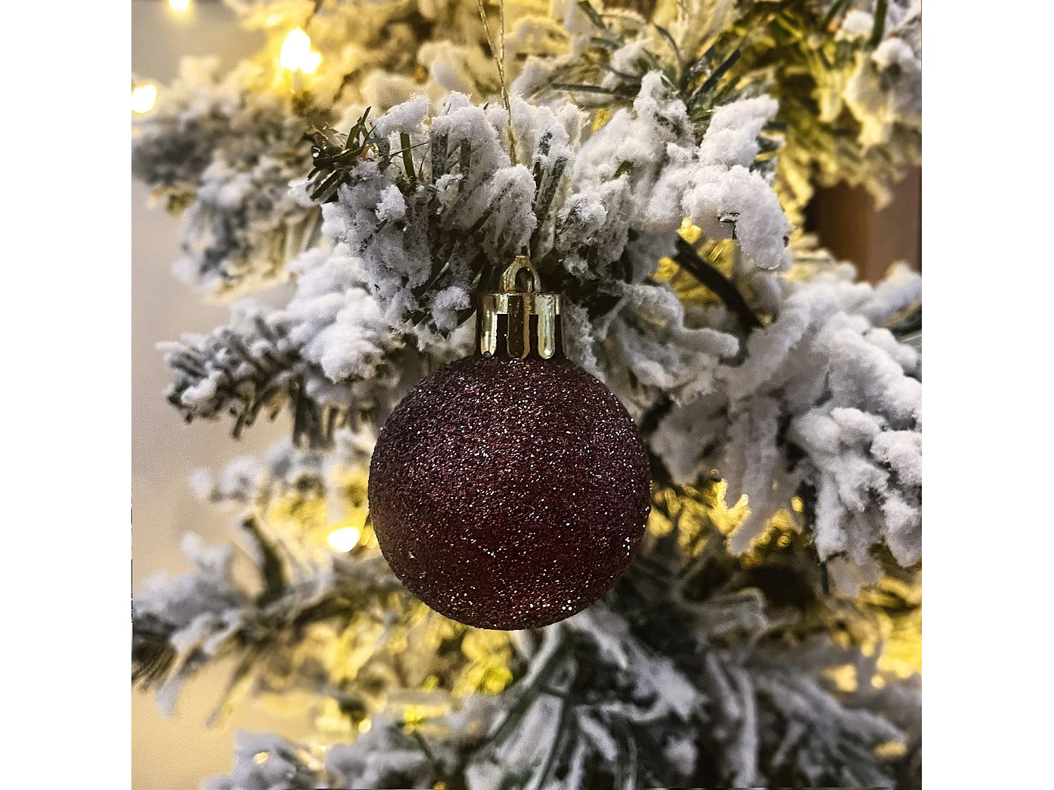 BOULES DE NOËL SYSD1688-038 34PCS BRUN MARRON