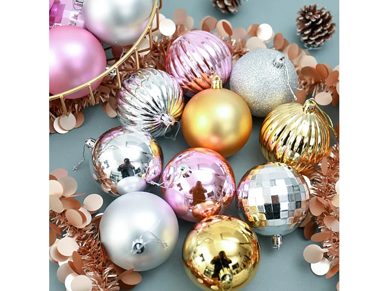 BOULES DE NOËL SYSD1688-038 34PCS BRUN MARRON