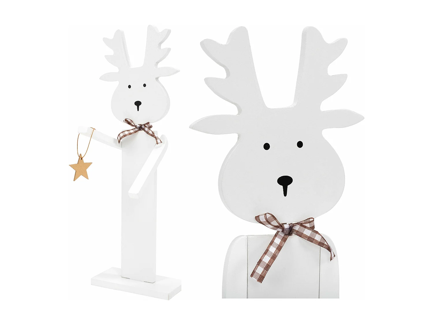 RENNE DE NOËL BLANC 301036 35CM