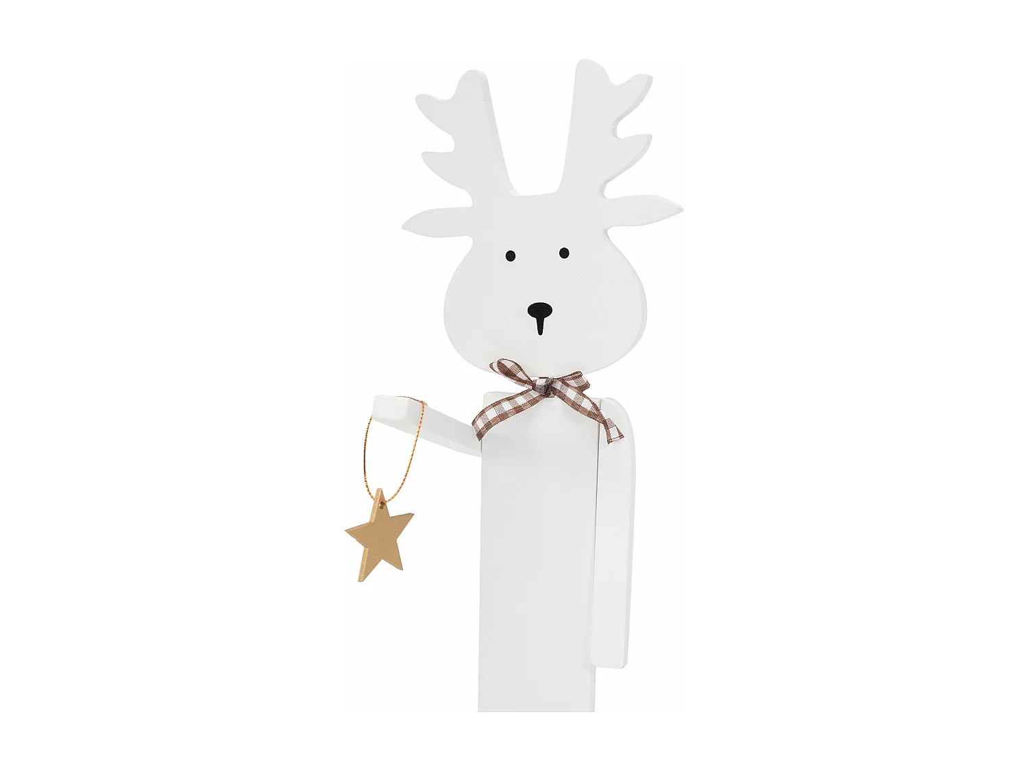 RENNE DE NOËL BLANC 301036 35CM