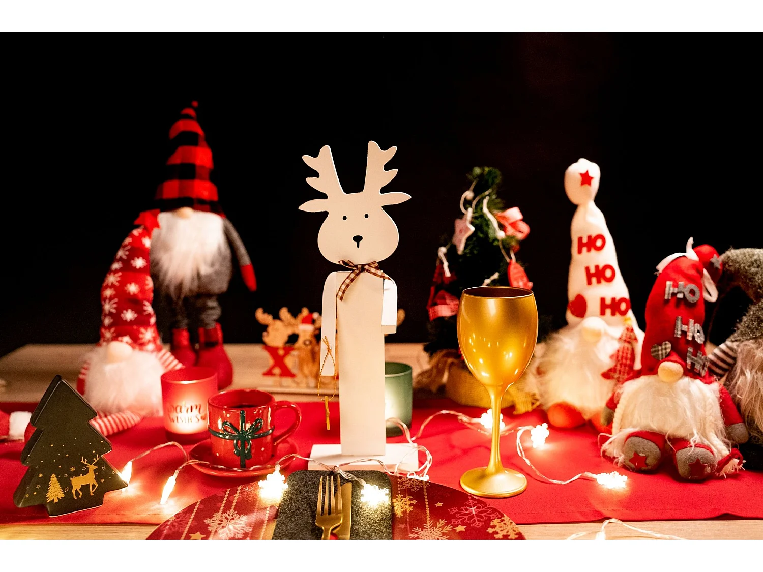 RENNE DE NOËL BLANC 301036 35CM