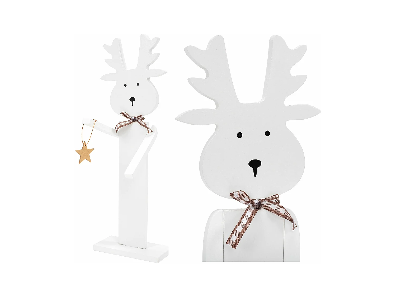 RENNE DE NOËL BLANC 301036 35CM