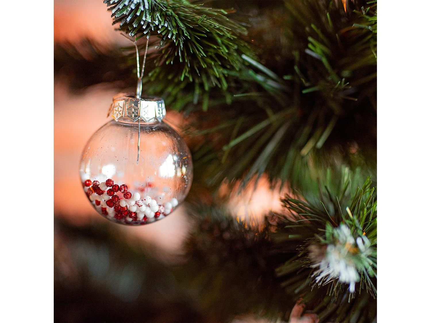 BOULES DE NOËL SYSD1688-088 24 PCS ROSE