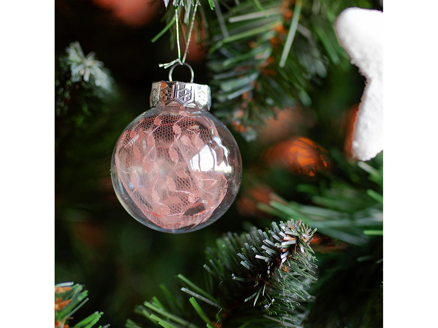 BOULES DE NOËL SYSD1688-088 24 PCS ROSE