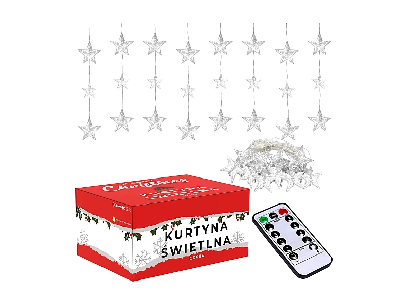 RIDEAU LUMINEUX + TÉLÉCOMMANDE LED CD005 LIGHT GREY