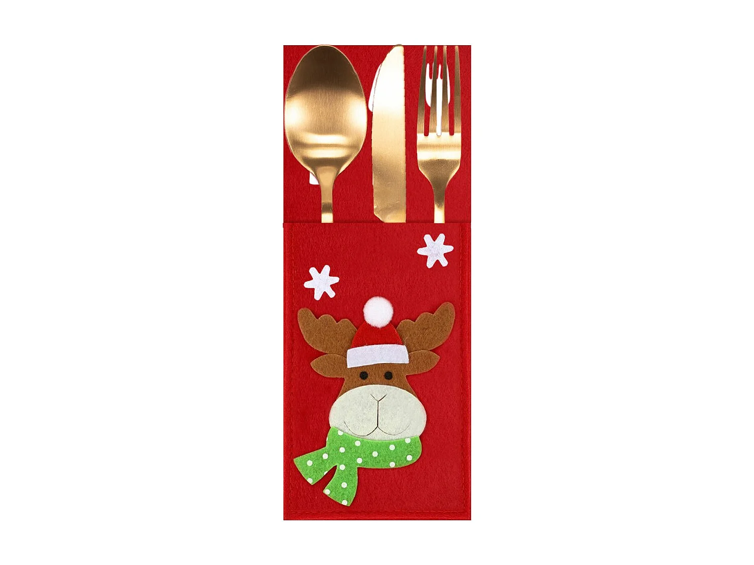 HOUSSE POUR COUVERTS DE NOËL KF333 6PCS ROUGE