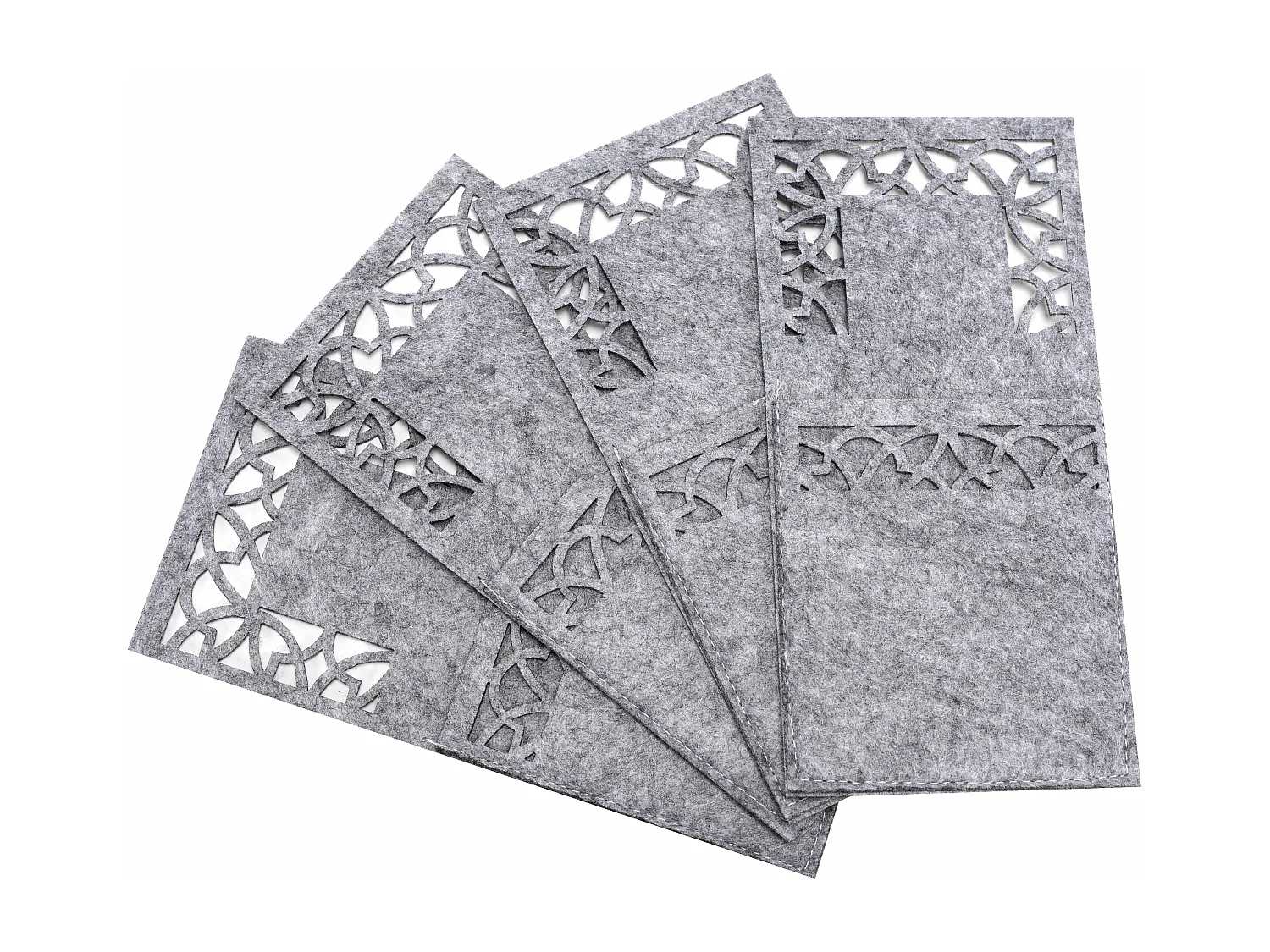 HOUSSE POUR COUVERTS DE NOËL KF357 GREY X2 8 PCS GRIS