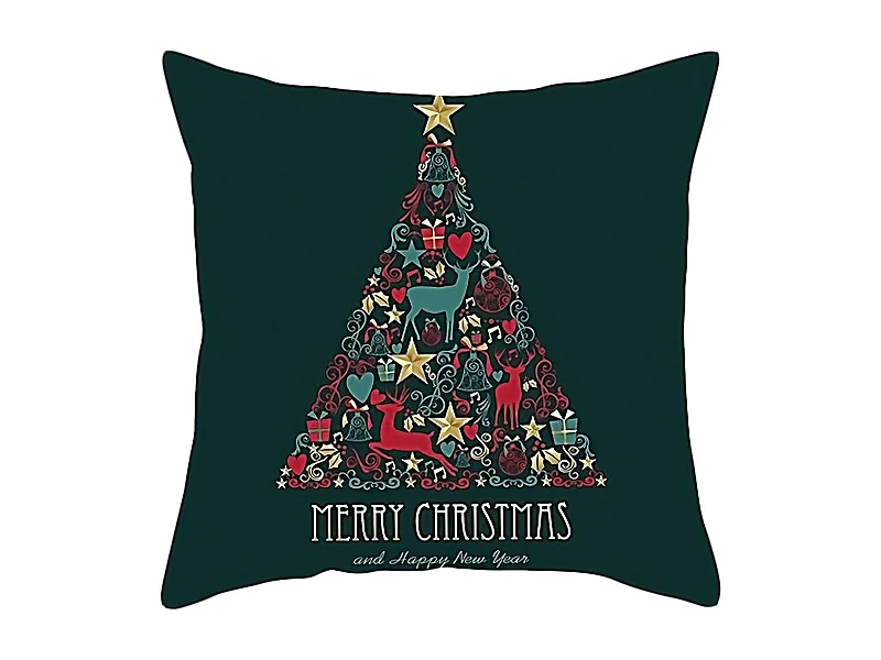 HOUSSE DE COUSSIN DE NOËL 3D 36 45X45 GREEN