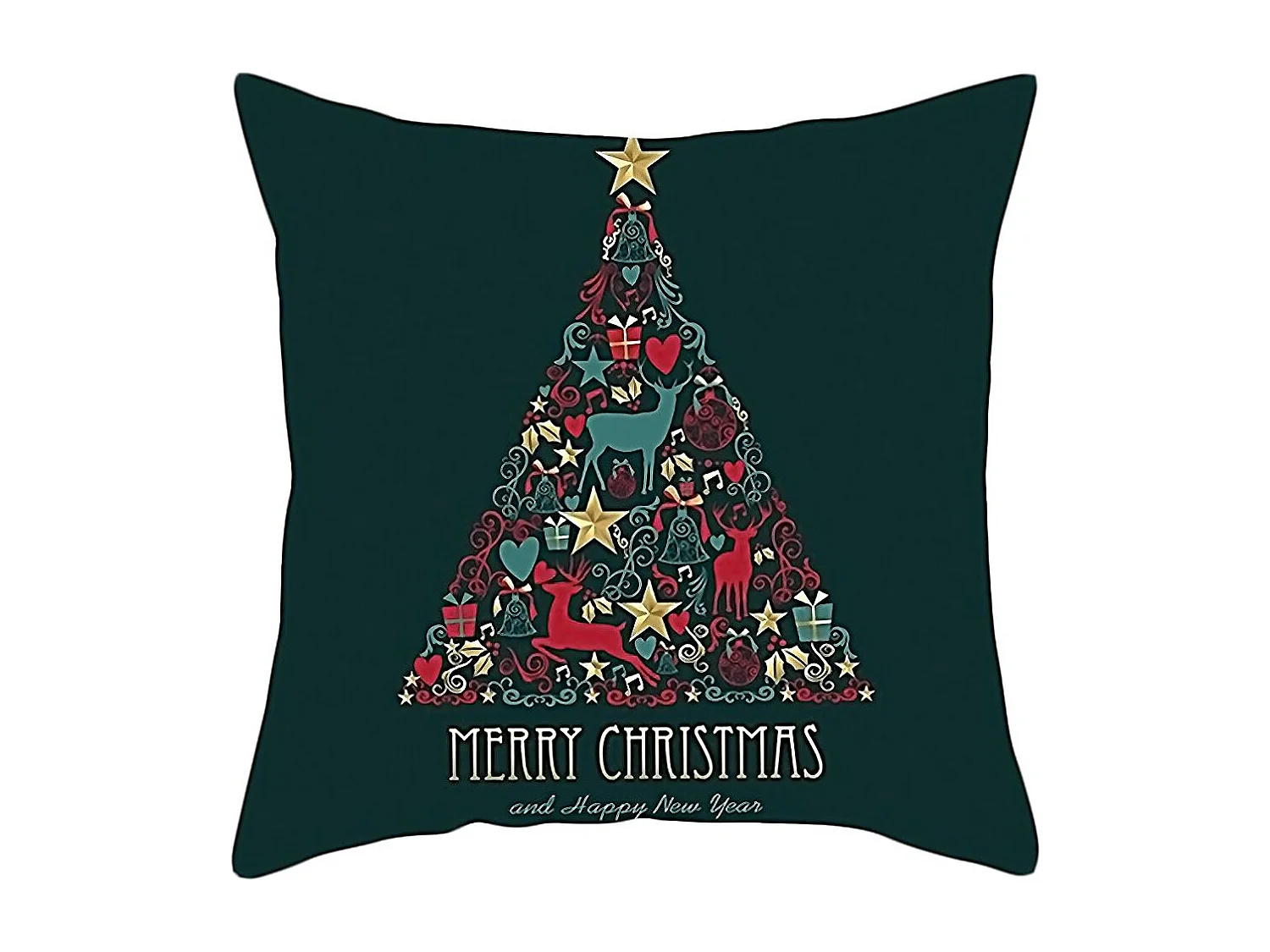 HOUSSE DE COUSSIN DE NOËL 3D 36 45X45 GREEN