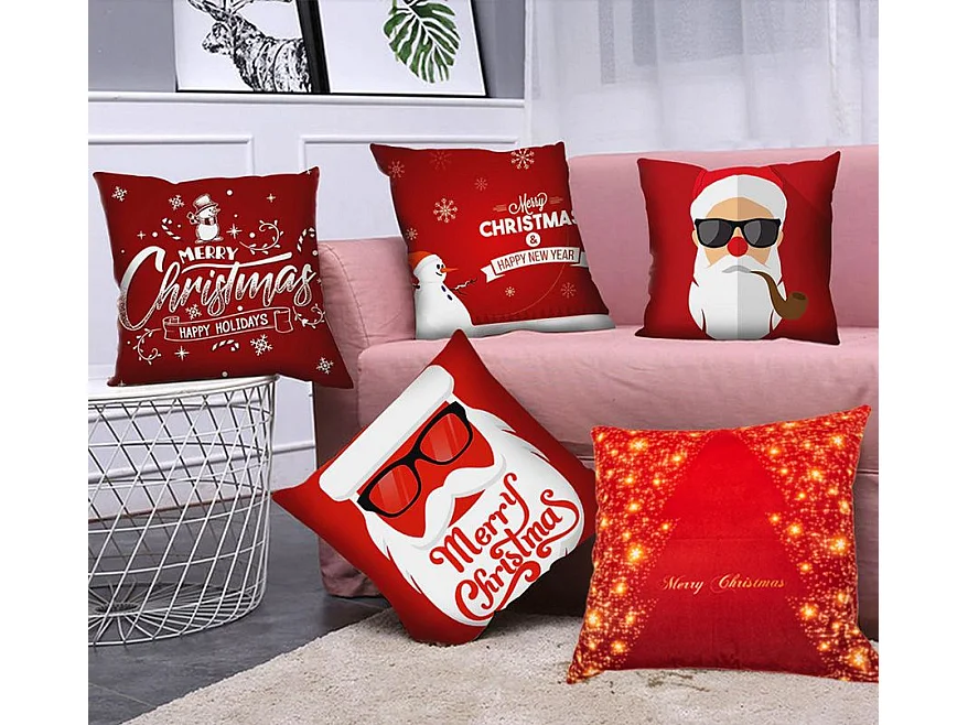 HOUSSE DE COUSSIN DE NOËL 3D 36 45X45 GREEN