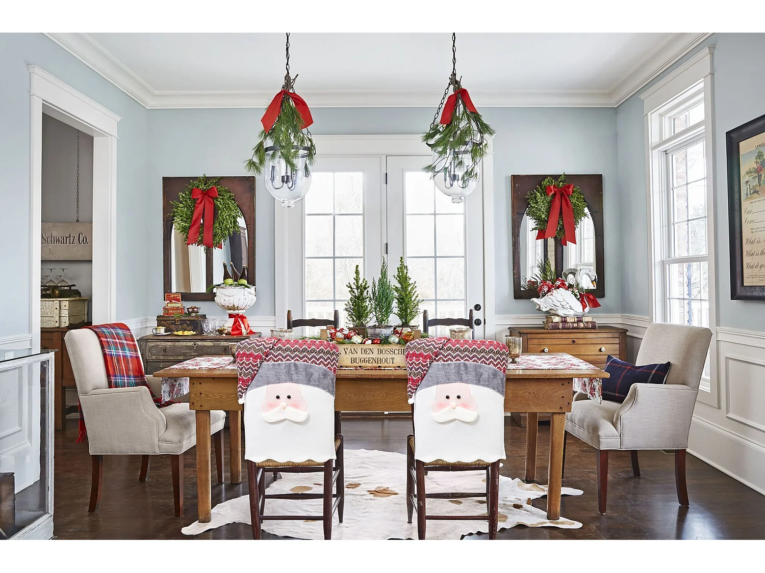 HOUSSE DE CHAISE DE NOËL YX22020 6 PCS LIGHT GREY