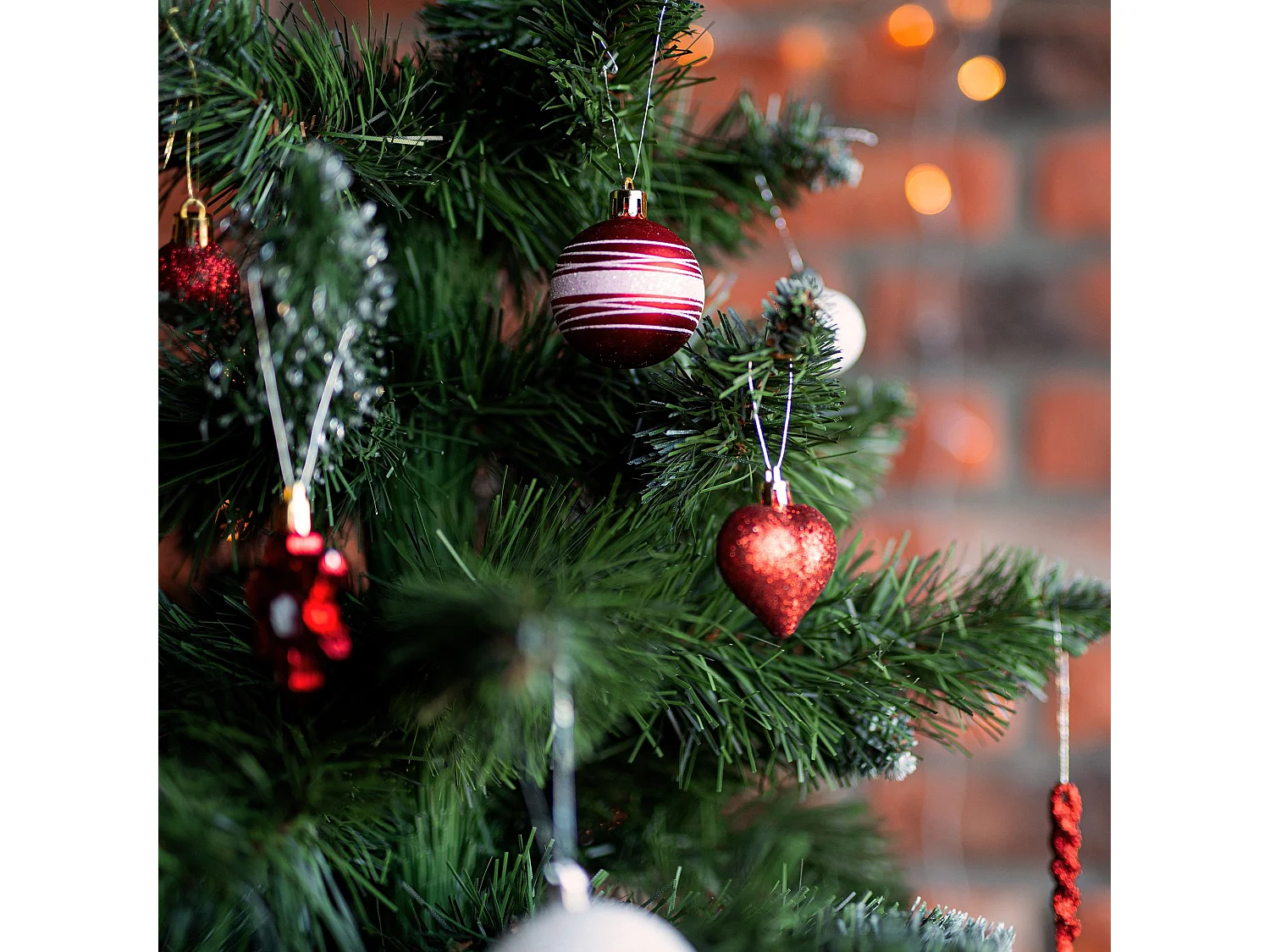 BOULES DE NOËL SYSD1688-195 41PCS ROUGE BLANC