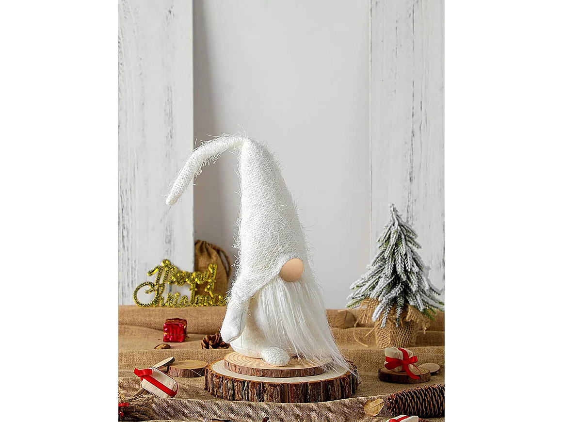 GNOME DE NOËL YX068 50CM BLANC