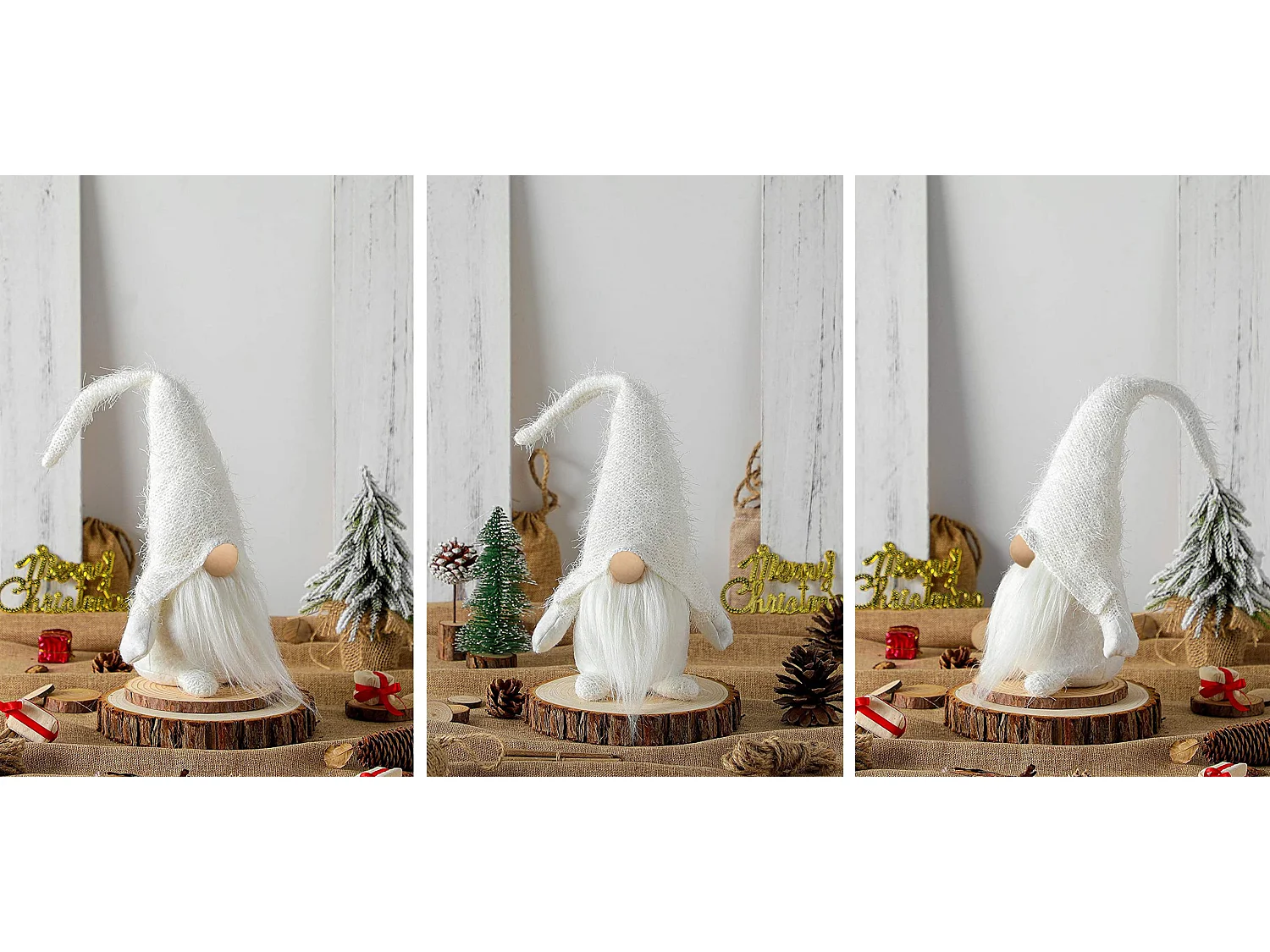 GNOME DE NOËL YX068 50CM BLANC