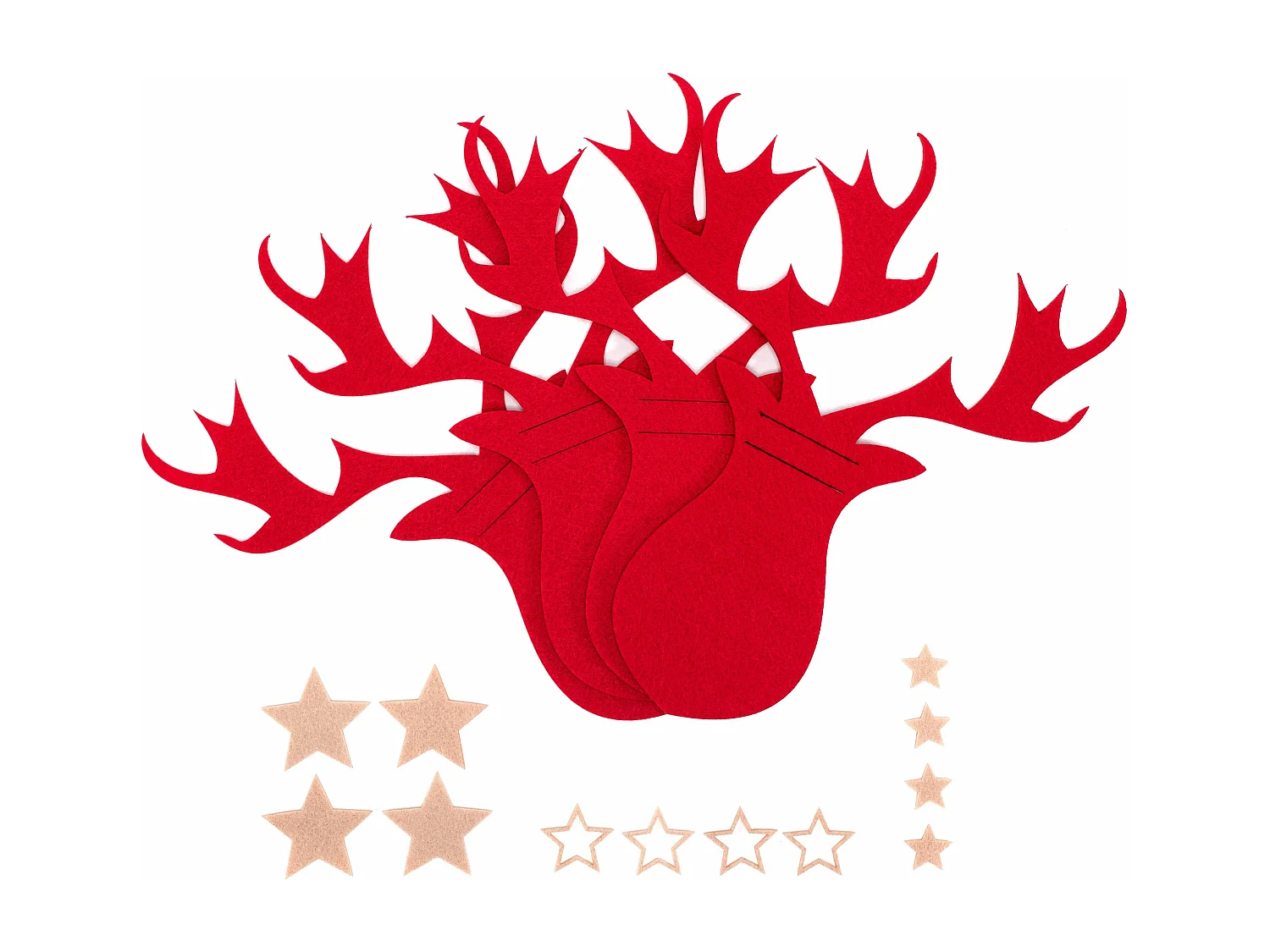 HOUSSE POUR COUVERTS DE NOËL RENNE 311377A 6PCS ROUGE