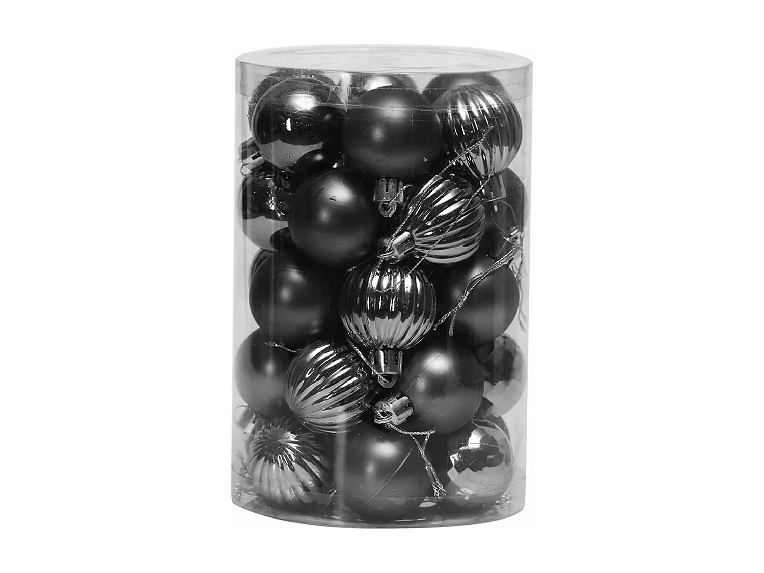 BOULES DE NOËL  SYSD1688-033 34 PCS NOIR