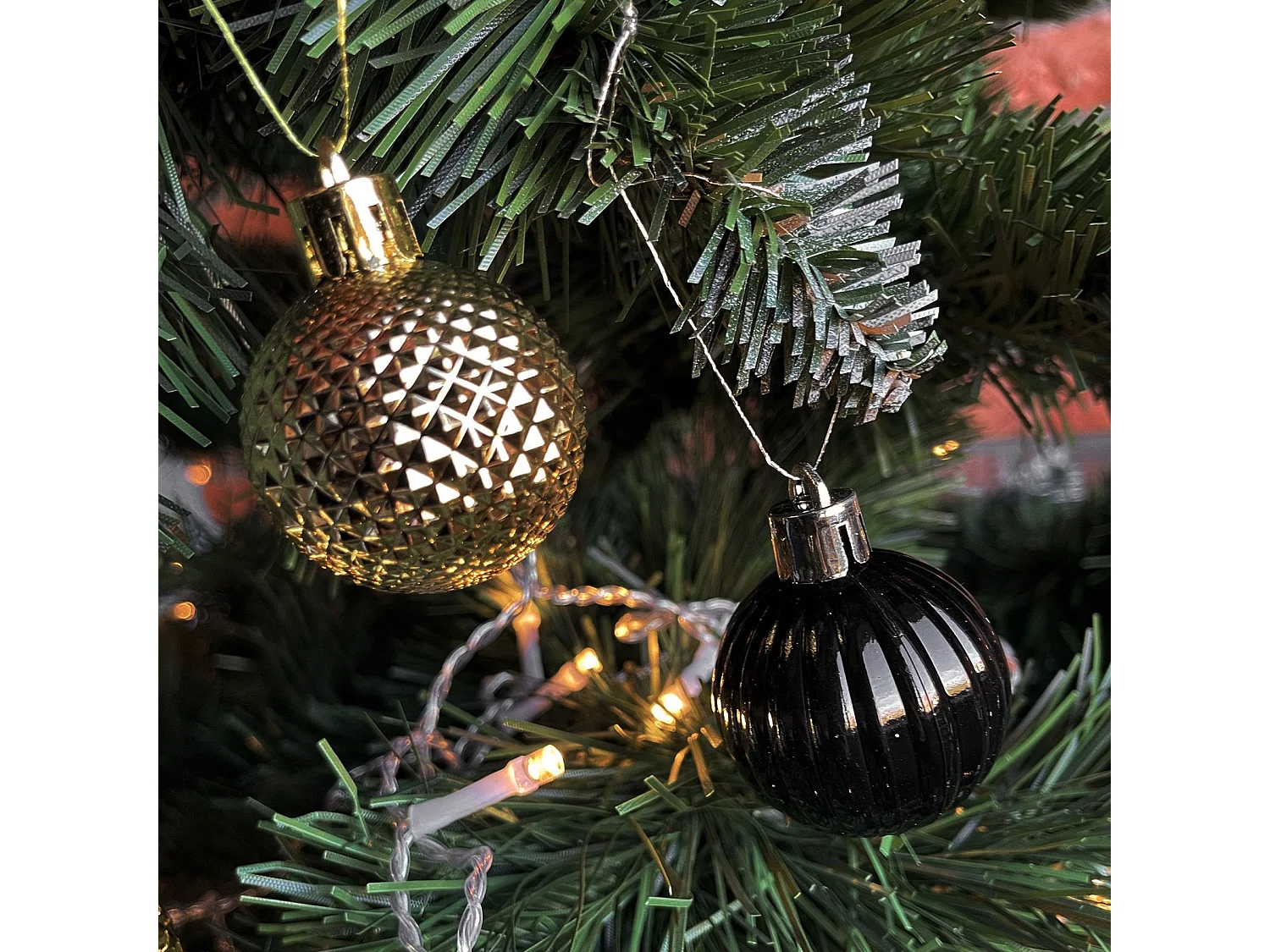 BOULES DE NOËL  SYSD1688-033 34 PCS NOIR