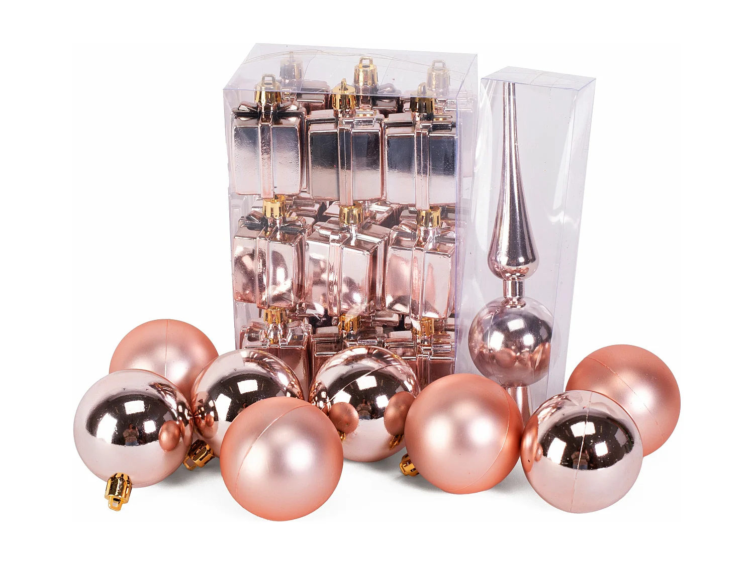 BOULES DE NOËL 311437 101 PCS ROSE
