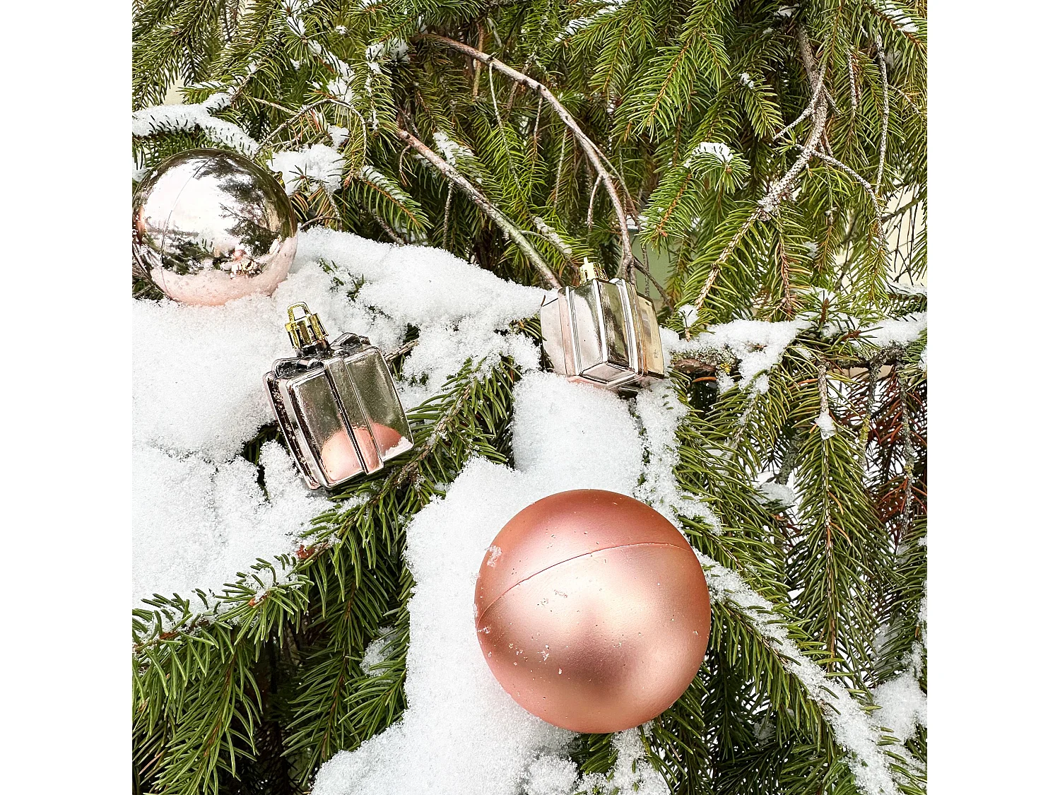 BOULES DE NOËL 311437 101 PCS ROSE
