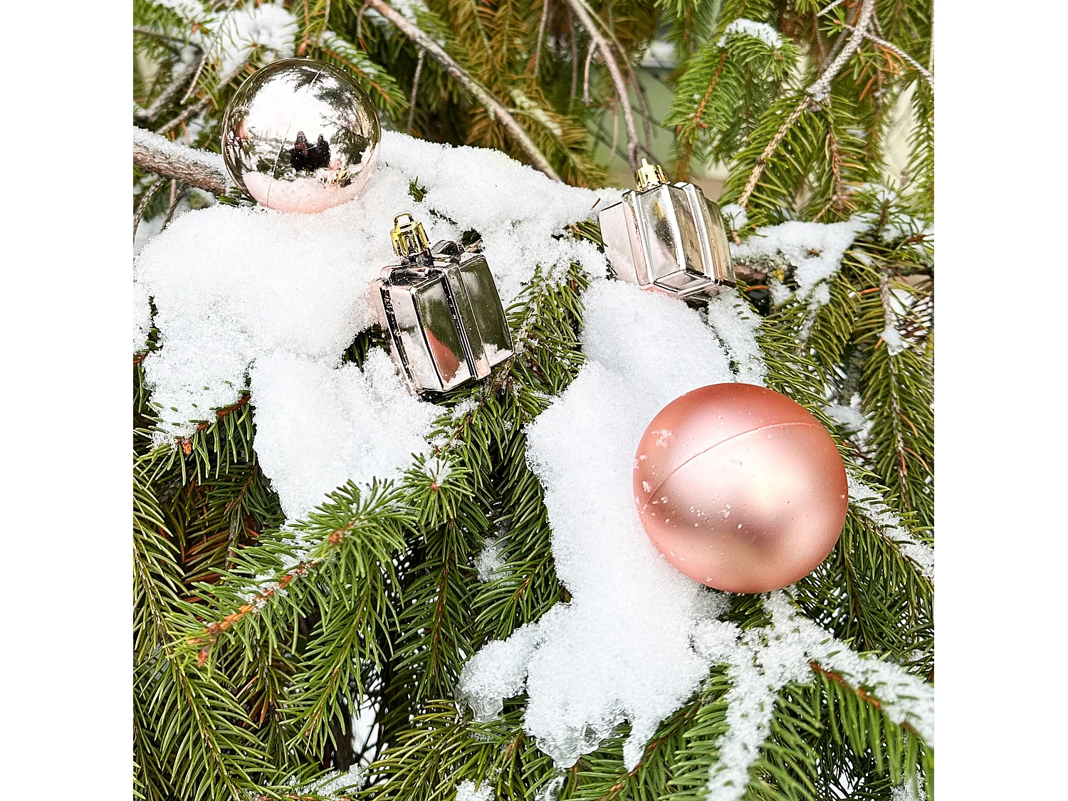 BOULES DE NOËL 311437 101 PCS ROSE