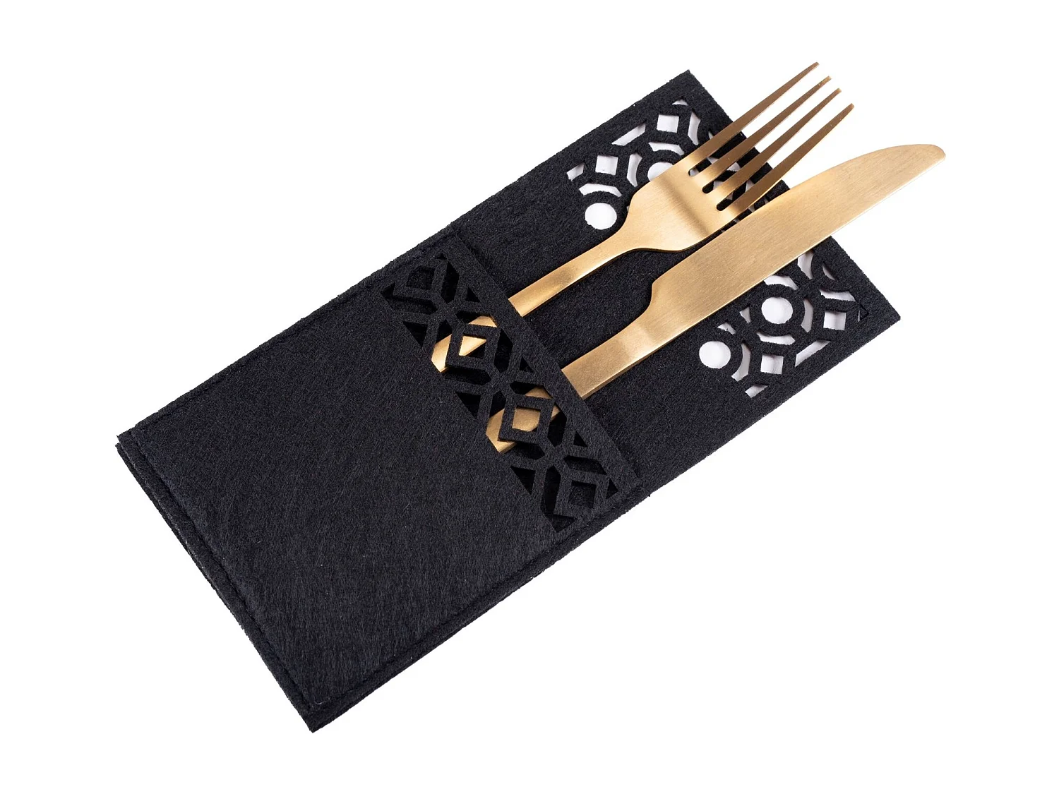 HOUSSE POUR COUVERTS DE NOËL KF357-4B X2 8 PCS NOIR