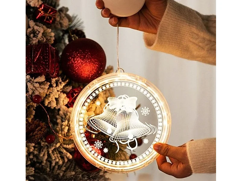 DÉCORATION DE NOËL CLOCHE LED 311382A BLANC