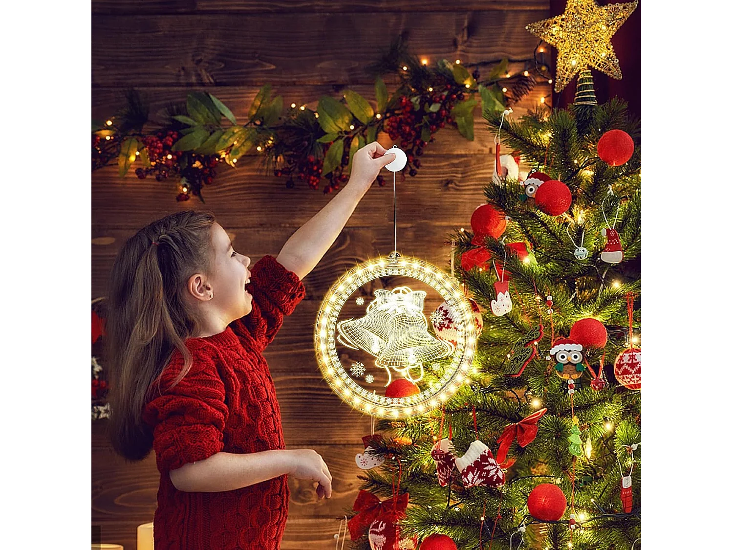 DÉCORATION DE NOËL CLOCHE LED 311382A BLANC