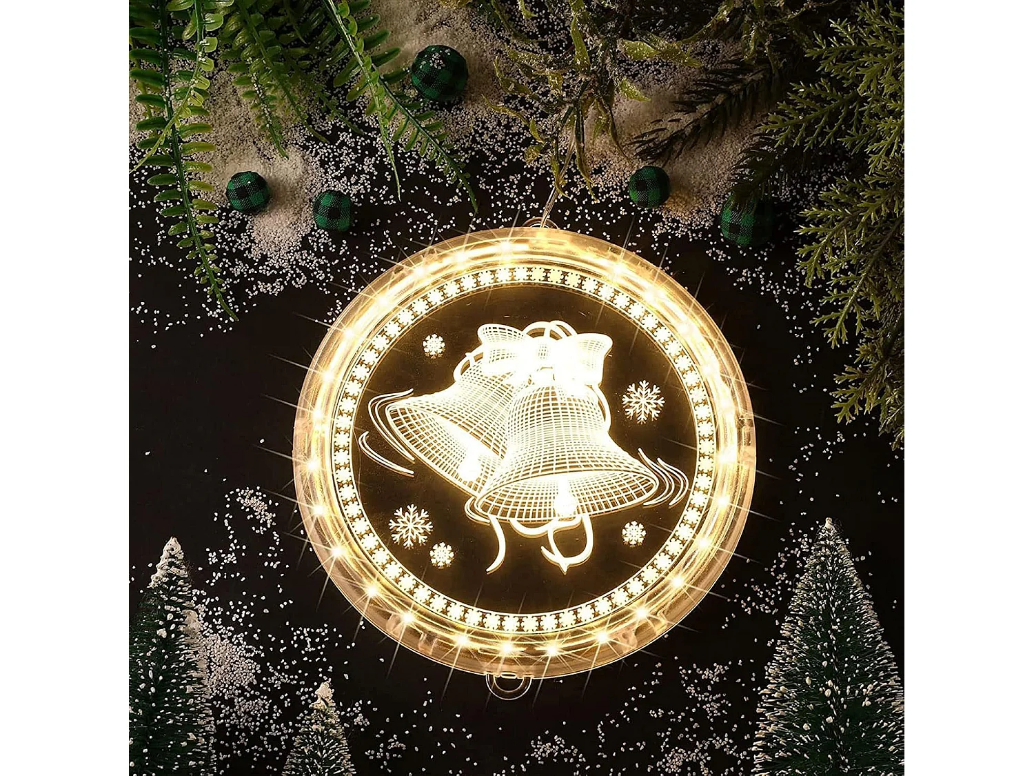 DÉCORATION DE NOËL CLOCHE LED 311382A BLANC