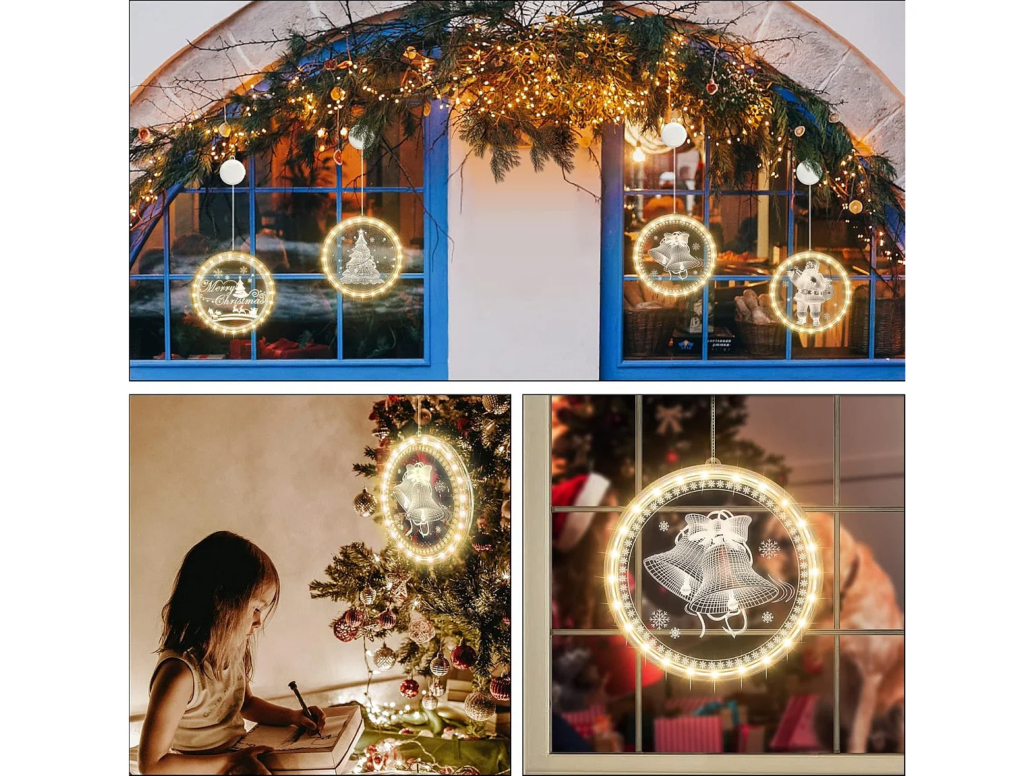 DÉCORATION DE NOËL CLOCHE LED 311382A BLANC