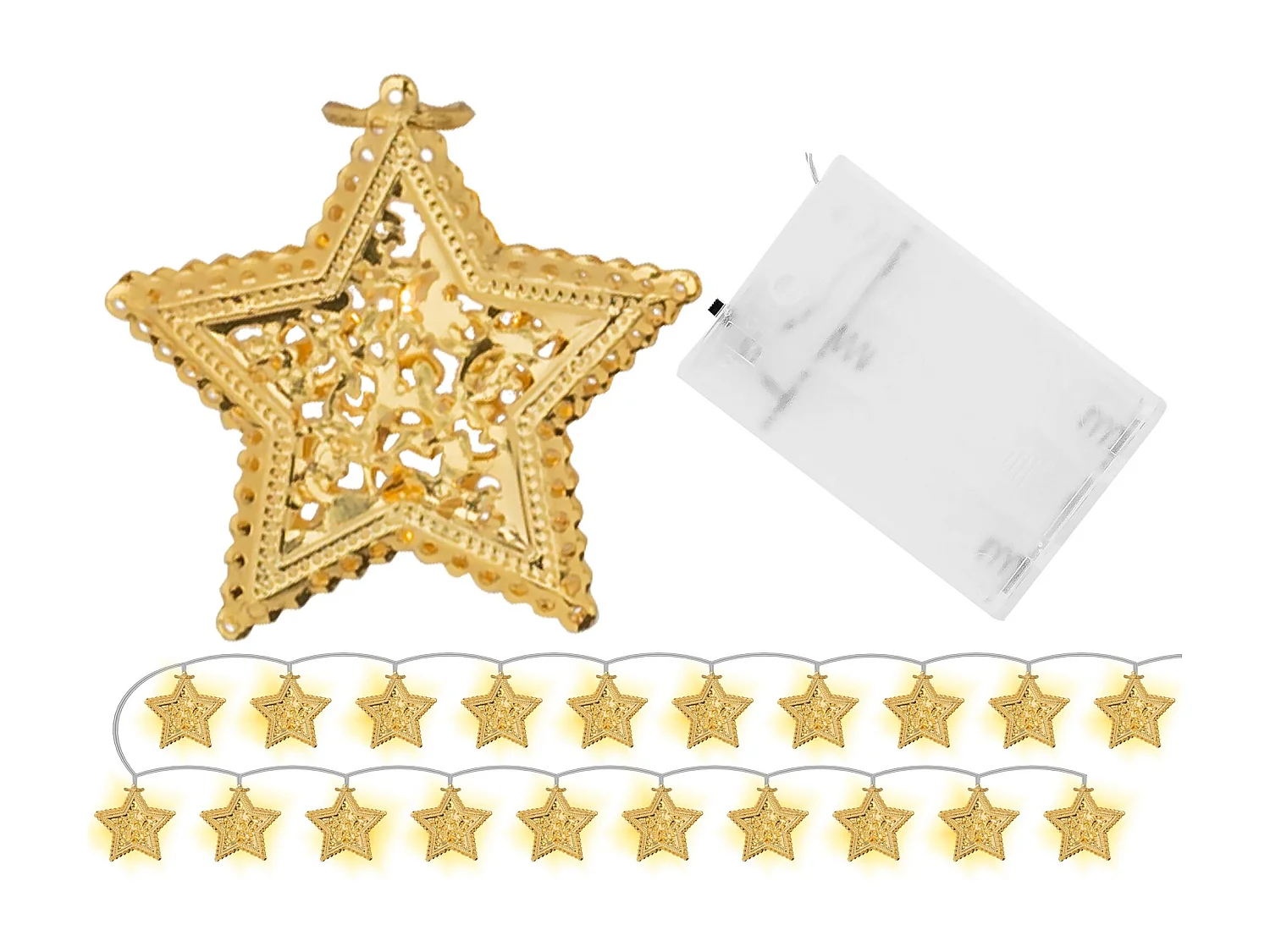 GUIRLANDE LUMINEUSE DE NOËL ÉTOILE LED 391020  LIGHT GOLD