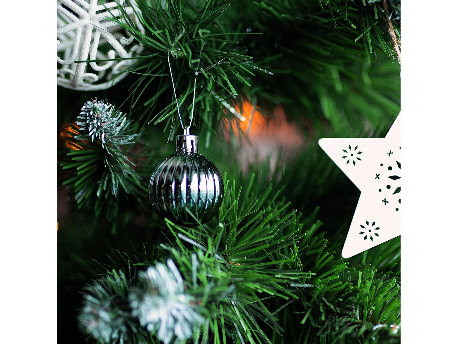 BOULES DE NOËL  SYSD1688-027 34 PCS BLUE/ VERT FONCE