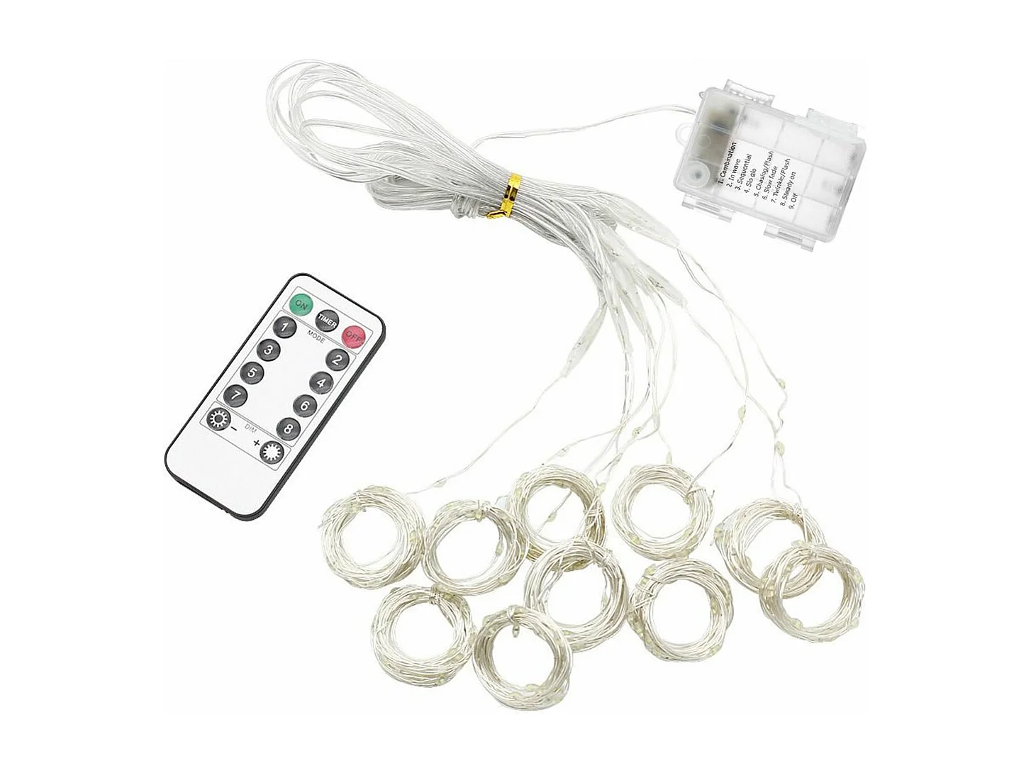 RIDEAU LUMINEUX LED 311334A 300 DIOS 3X3M BLANC