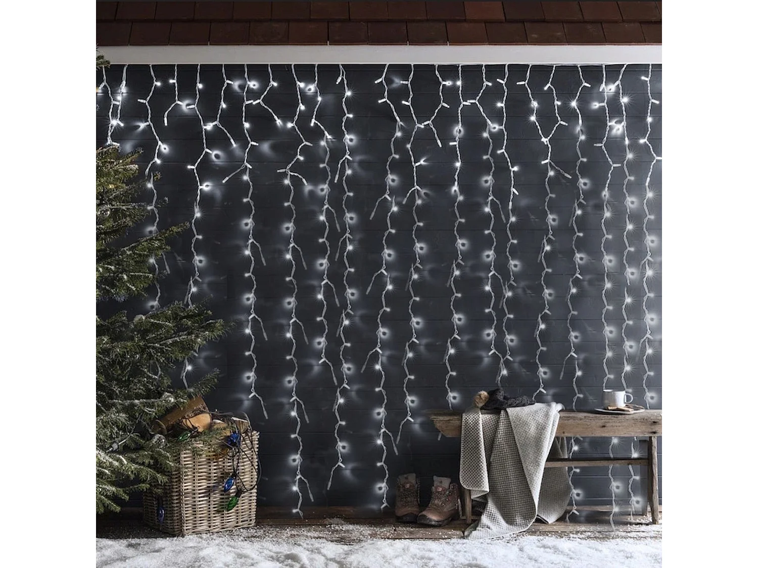 RIDEAU LUMINEUX LED GL2001 300 DIOS 3X3M WHITE