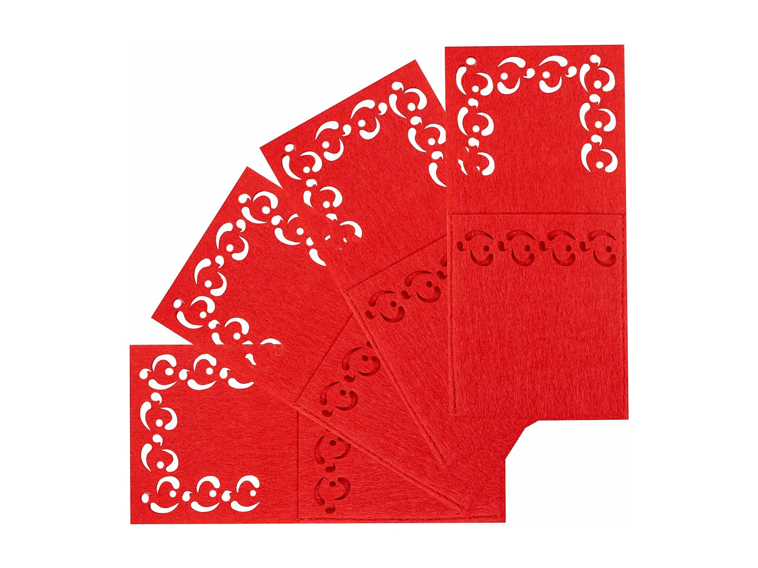 HOUSSE POUR COUVERTS DE NOËL KF357 RED 8PCS ROUGE