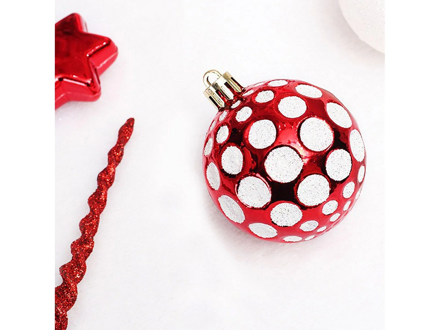 BOULES DE NOËL SYSD1688-113 78 PCS ROUGE