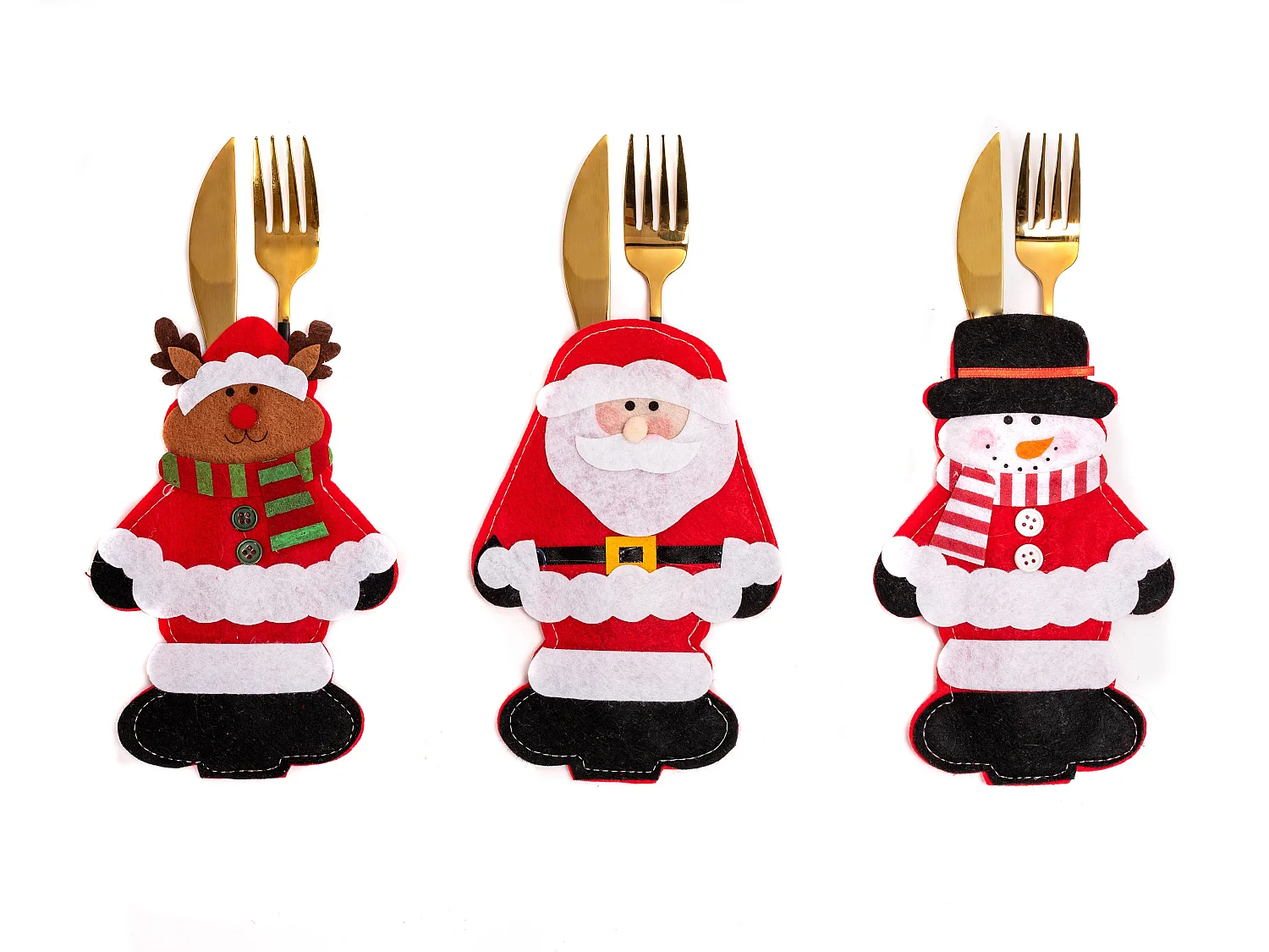 HOUSSE POUR COUVERTS DE NOËL 311407 3 PCS ROUGE