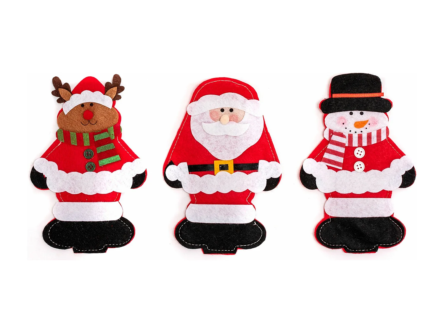 HOUSSE POUR COUVERTS DE NOËL 311407 3 PCS ROUGE