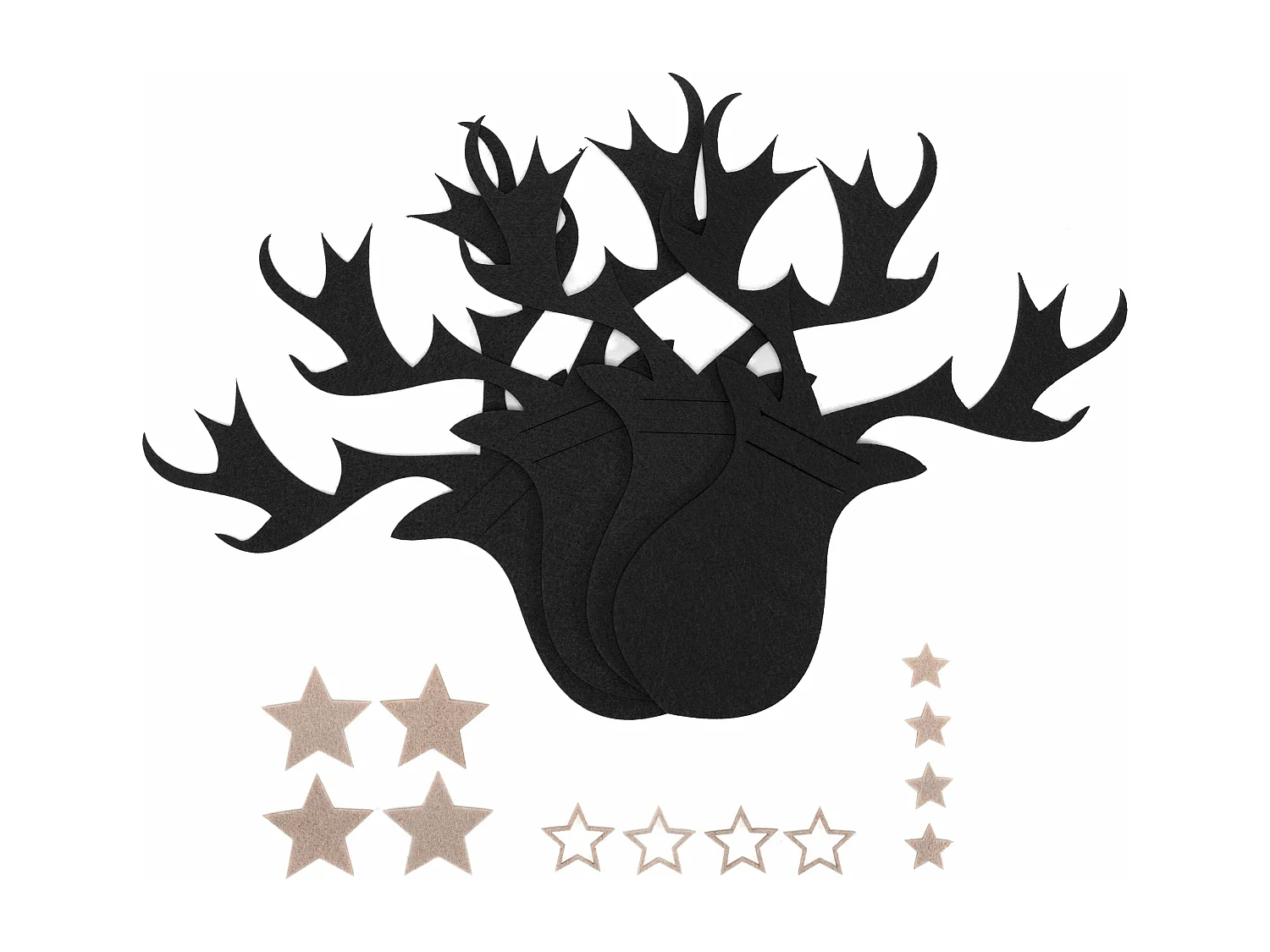 HOUSSE POUR COUVERTS DE NOËL RENNE 311377A 6 PCS NOIR