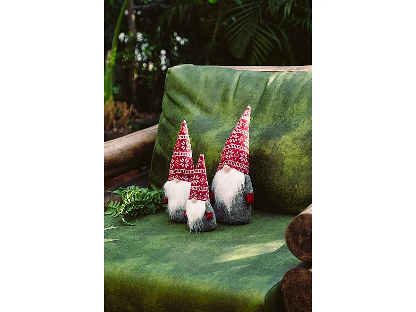 GNOME DE NOËL  YX-019 RED/GREY 40CM ROUGE