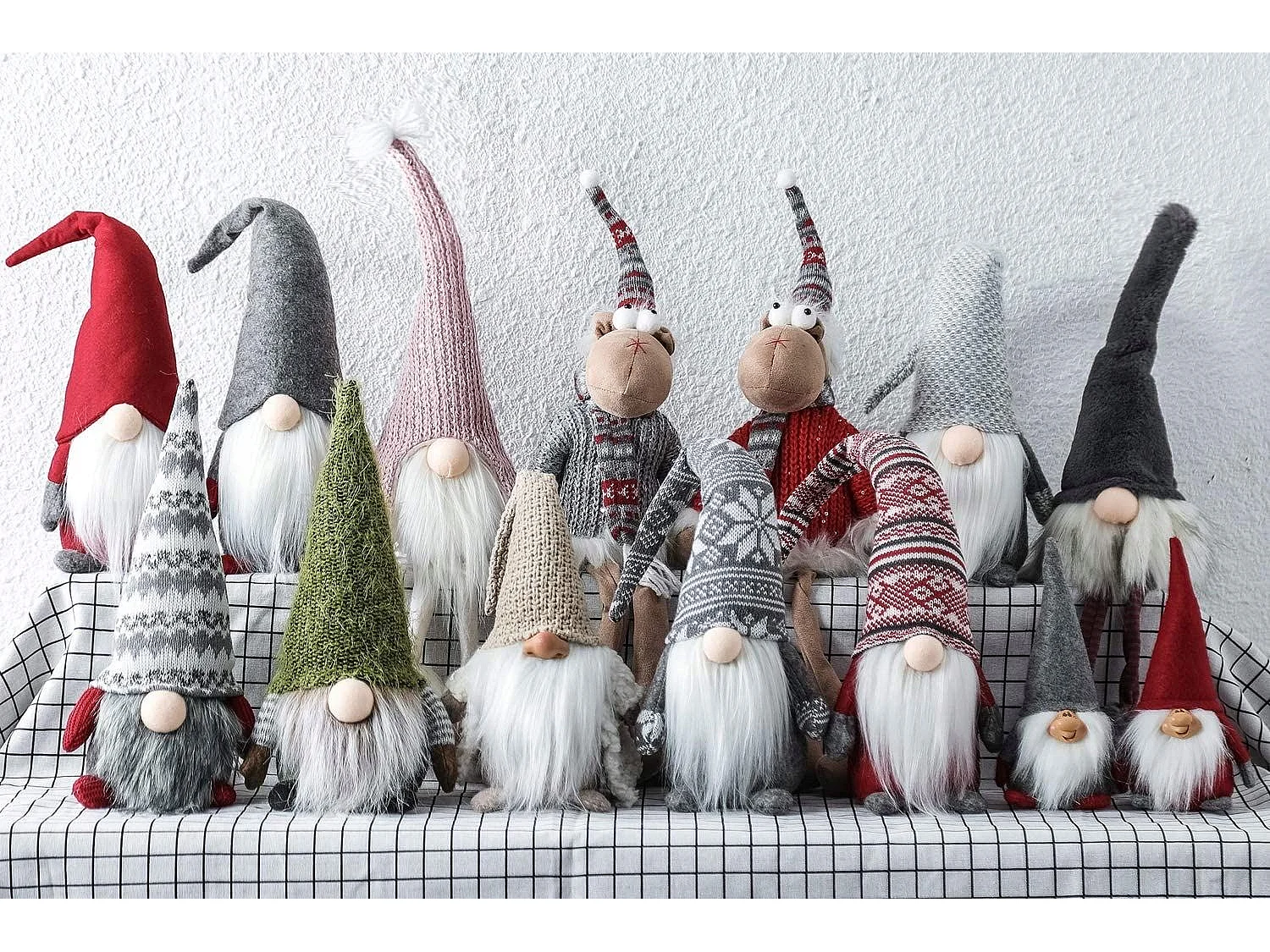 GNOME DE NOËL  YX-019 RED/GREY 40CM ROUGE