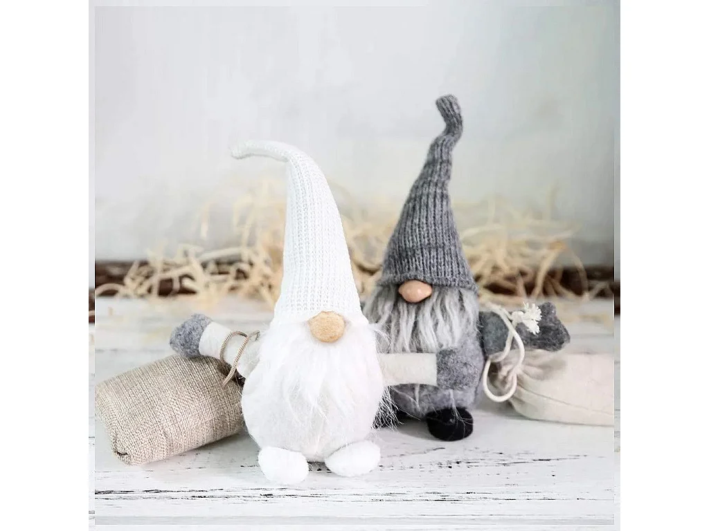 GNOME DE NOËL  YX045 WHITE 35CM WHITE