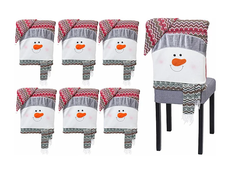 HOUSSE DE CHAISE DE NOËL YX22021 6 PCS GRIS