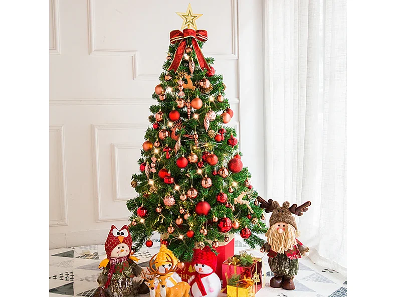 BOULES DE NOËL SYSD1688-026 34 PCS ROSE