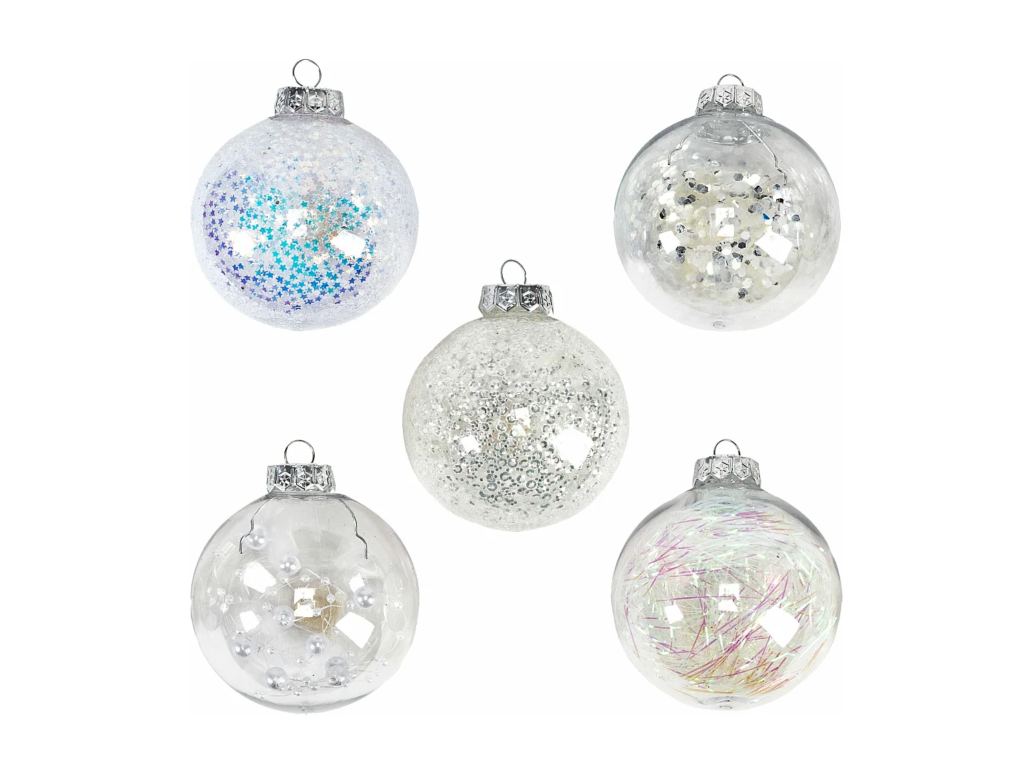 BOULES DE NOËL SYSD1688-059 20 PCS BLANC